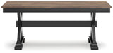 Wildenauer Brown Black 50" Dining Bench