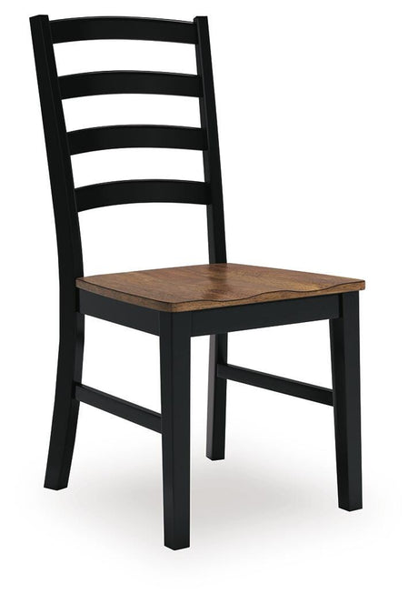 Wildenauer Brown/Black Dining Set angled view