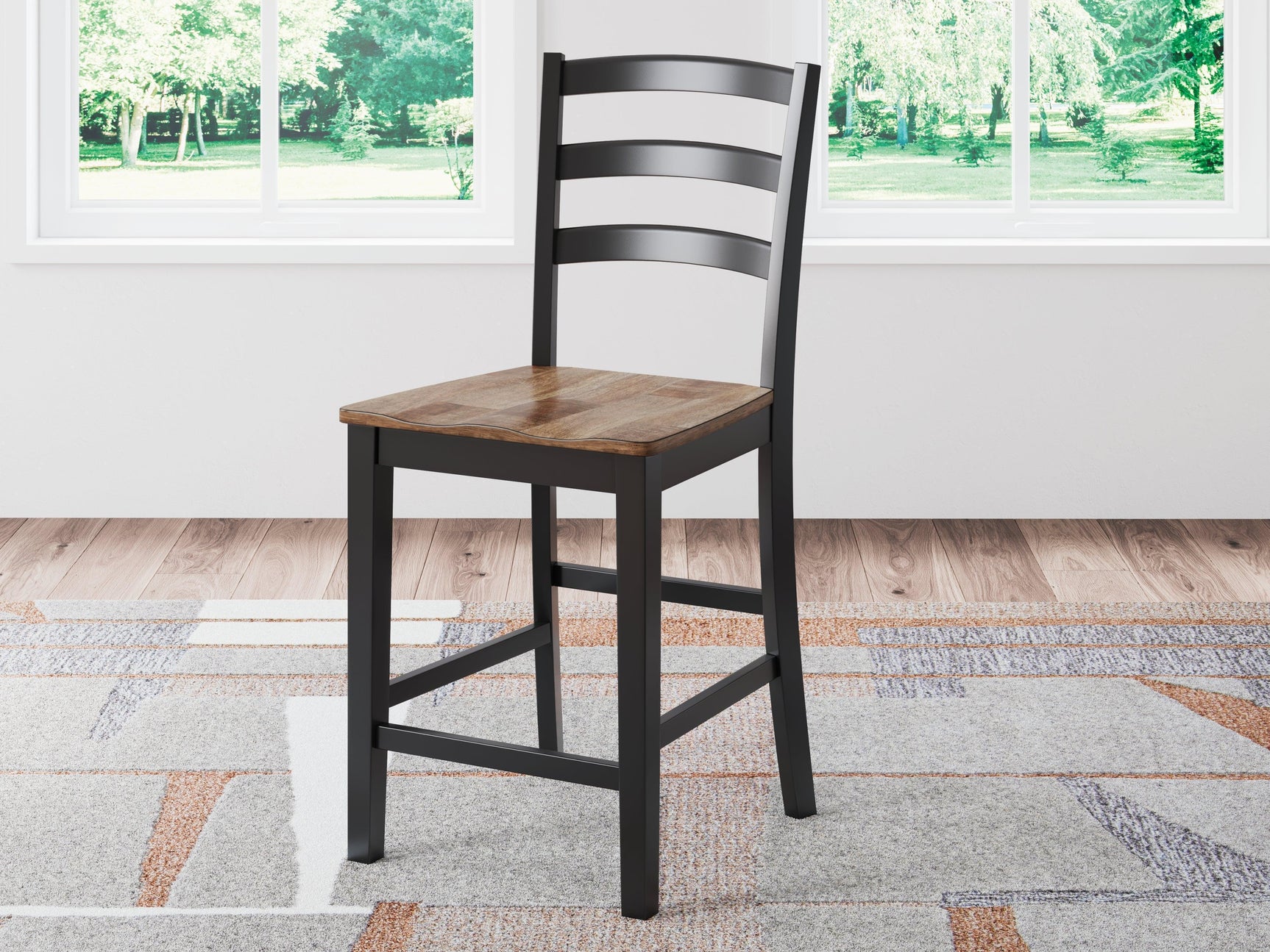 Wildenauer Brown/Black Counter Height Barstool