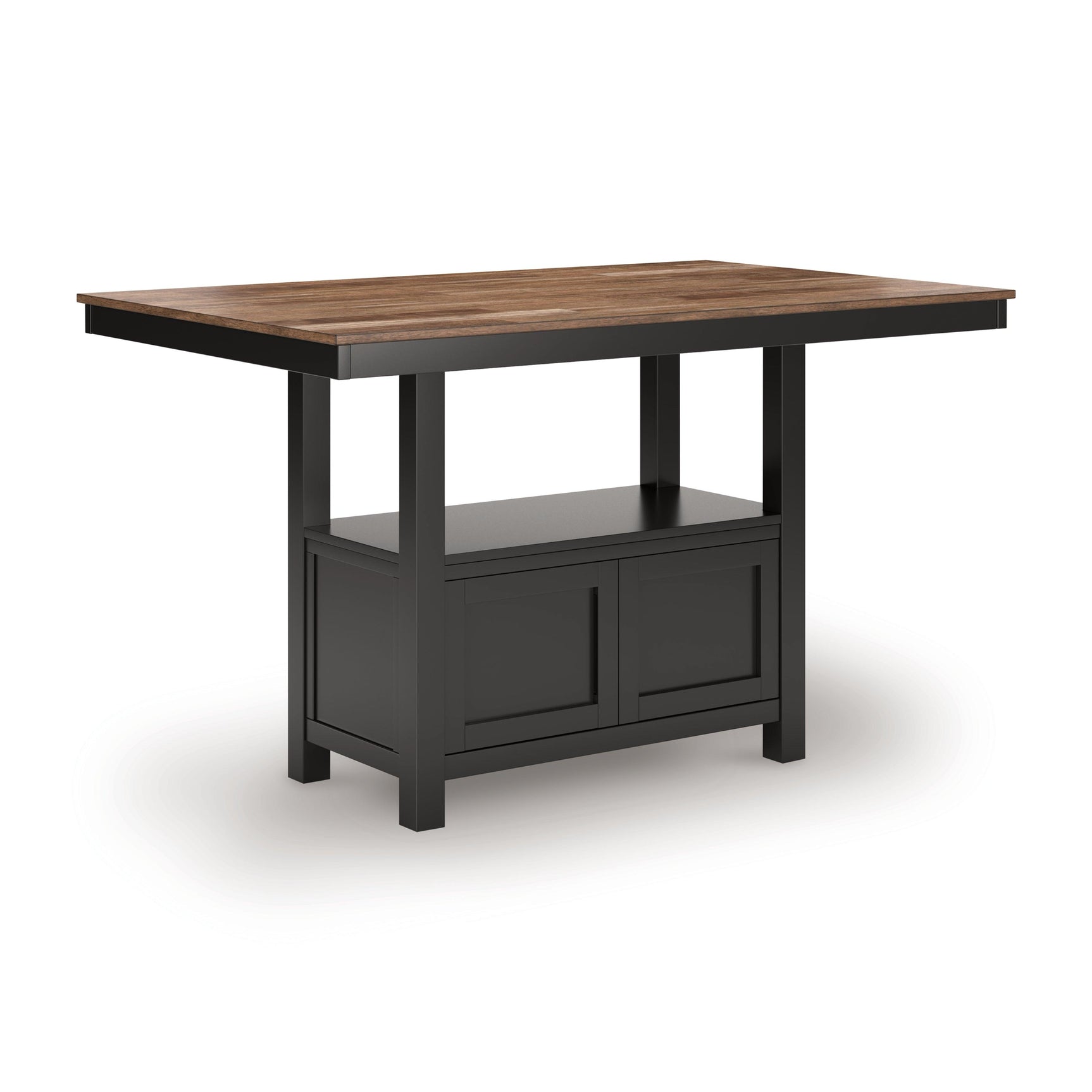 Wildenauer Brown/Black Counter Height Dining Table and 4 Barstools