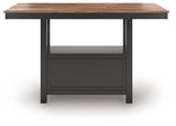Wildenauer Brown/Black Counter Height Dining Table and 4 Barstools
