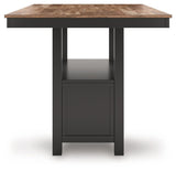 Wildenauer Brown/Black Counter Height Dining Table and 4 Barstools
