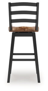 Wildenauer Brown/Black Bar Height Bar Stool