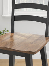Wildenauer Brown/Black Bar Height Bar Stool
