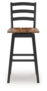 Wildenauer Brown/Black Bar Height Bar Stool