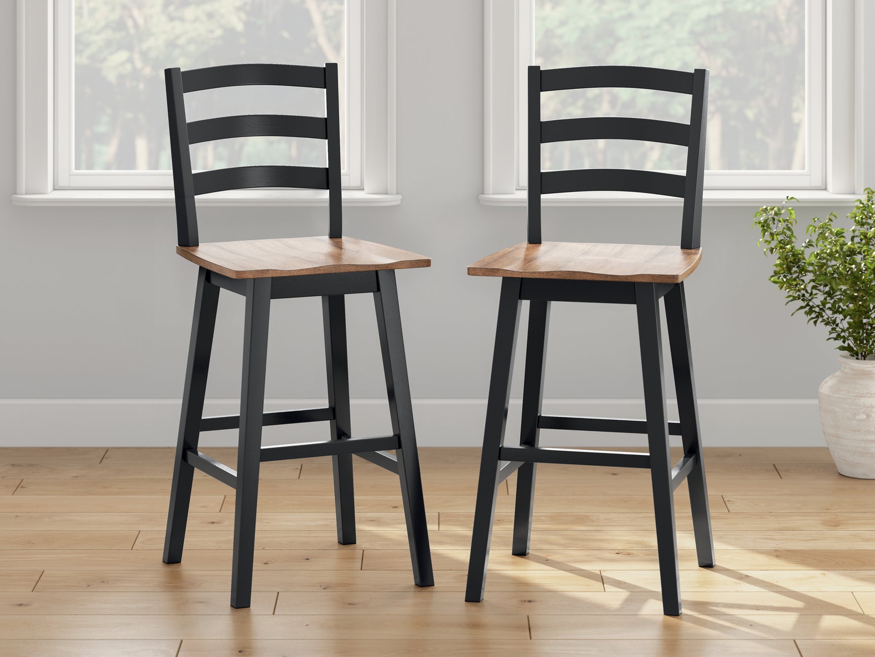 Wildenauer Brown/Black Bar Height Bar Stool