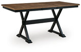 Wildenauer Brown/Black Counter Height Butterfly Extension Table