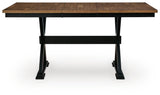 Wildenauer Brown/Black Counter Height Butterfly Extension Table