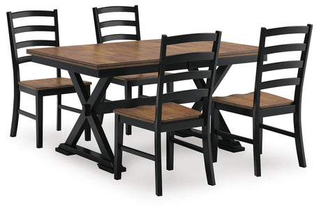 Wildenauer Brown/Black Dining Set view 4