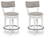 Robbinsdale Antique White Counter Height Barstool angled view