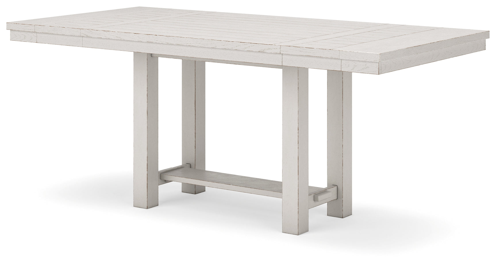 Robbinsdale Antique White Counter Height Dining Table and 6 Barstools and Bench with Storage