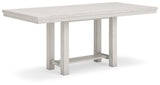Robbinsdale Antique White Counter Height Dining Table and 6 Barstools and Bench with Storage