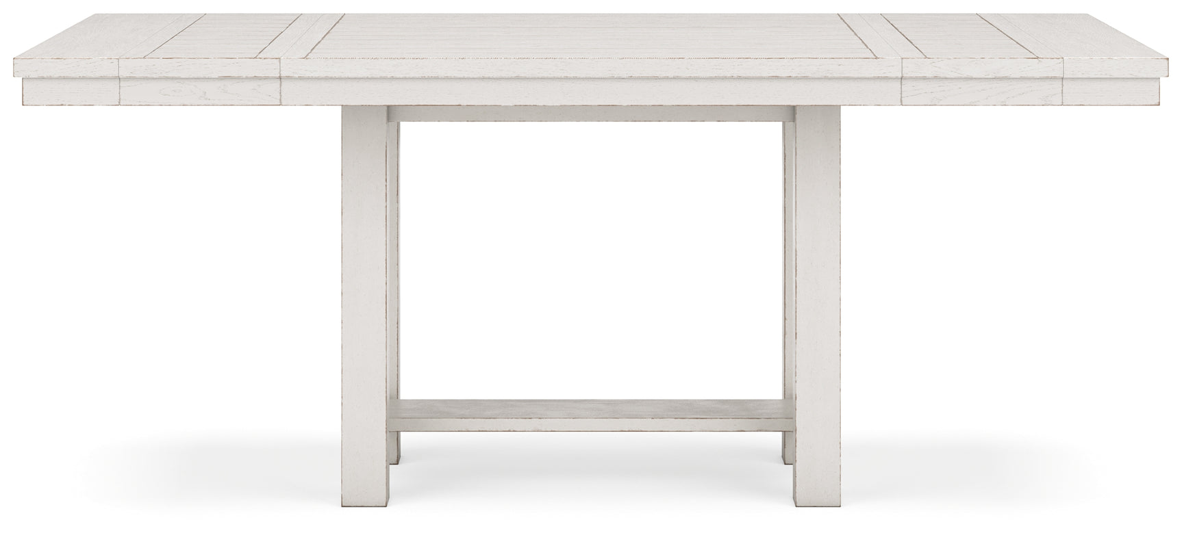 Robbinsdale Antique White Counter Height Dining Table and 6 Barstools and Bench with Storage