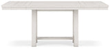 Robbinsdale Antique White Counter Height Dining Table and 4 Barstools and Bench
