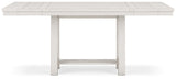 Robbinsdale Antique White Counter Height Dining Table and 6 Barstools and Bench with Storage