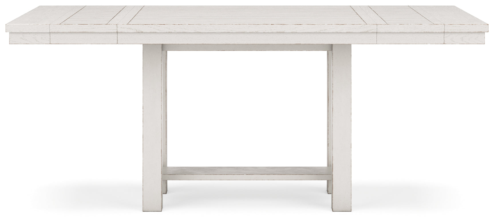 Robbinsdale Antique White Counter Height Dining Table and 6 Barstools and Bench with Storage