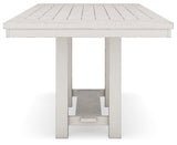 Robbinsdale Antique White Counter Height Dining Table and 6 Barstools and Bench with Storage