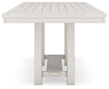 Robbinsdale Antique White Counter Height Dining Table and 6 Barstools and Bench with Storage