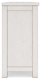 Robbinsdale Antique White Counter Height Dining Table and 6 Barstools and Bench with Storage