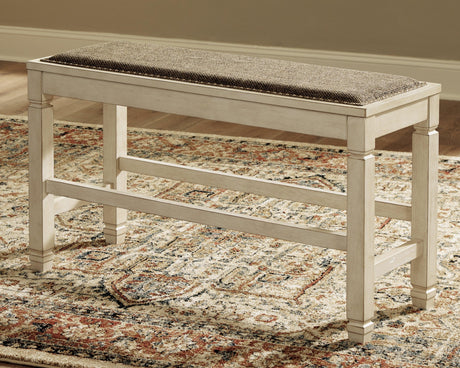 Bolanburg Two-tone Counter Height Dining Bench - Ella Furniture