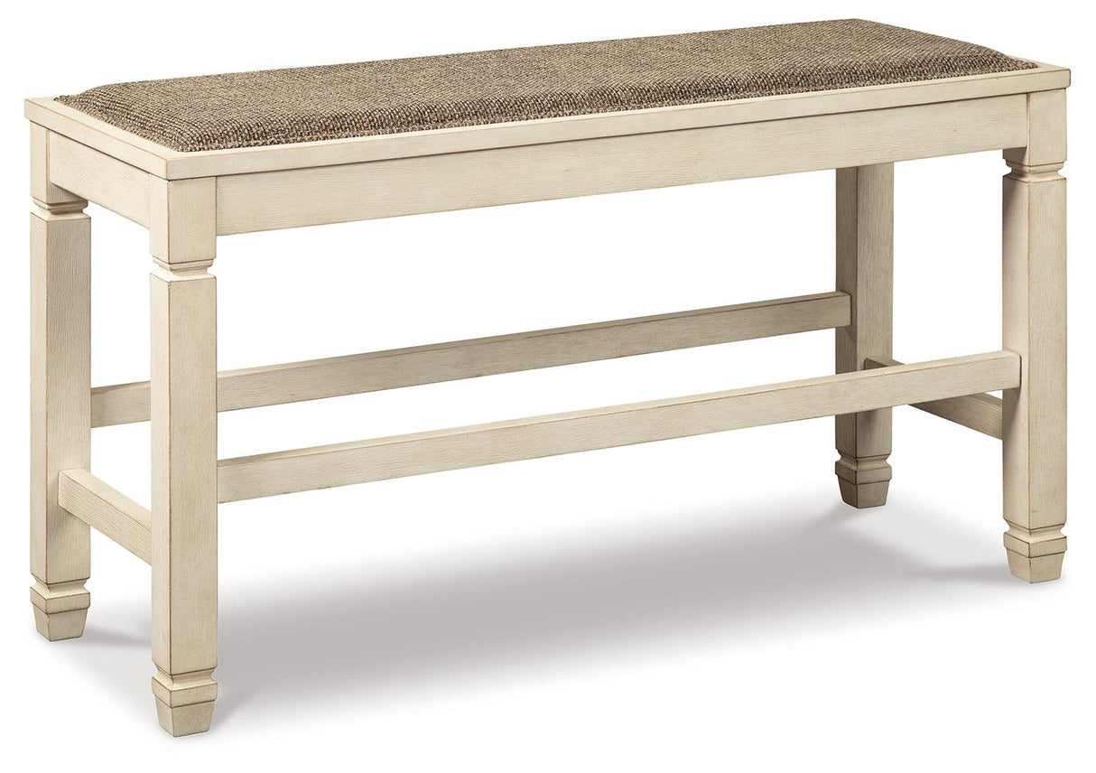 Bolanburg Two-tone Counter Height Dining Bench - Ella Furniture