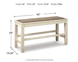Bolanburg Two-tone Counter Height Dining Table and 4 Barstools and Bench