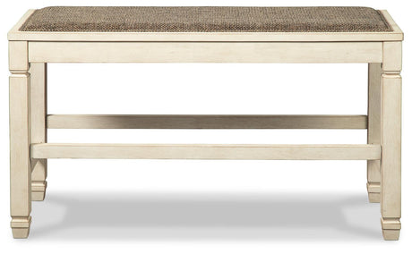 Bolanburg Two-tone Counter Height Dining Bench - Ella Furniture
