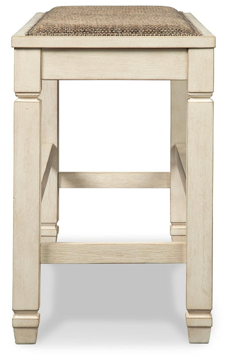 Bolanburg Two-tone Counter Height Dining Bench - Ella Furniture