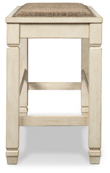 Bolanburg Two-tone Counter Height Dining Table and 4 Barstools and Bench