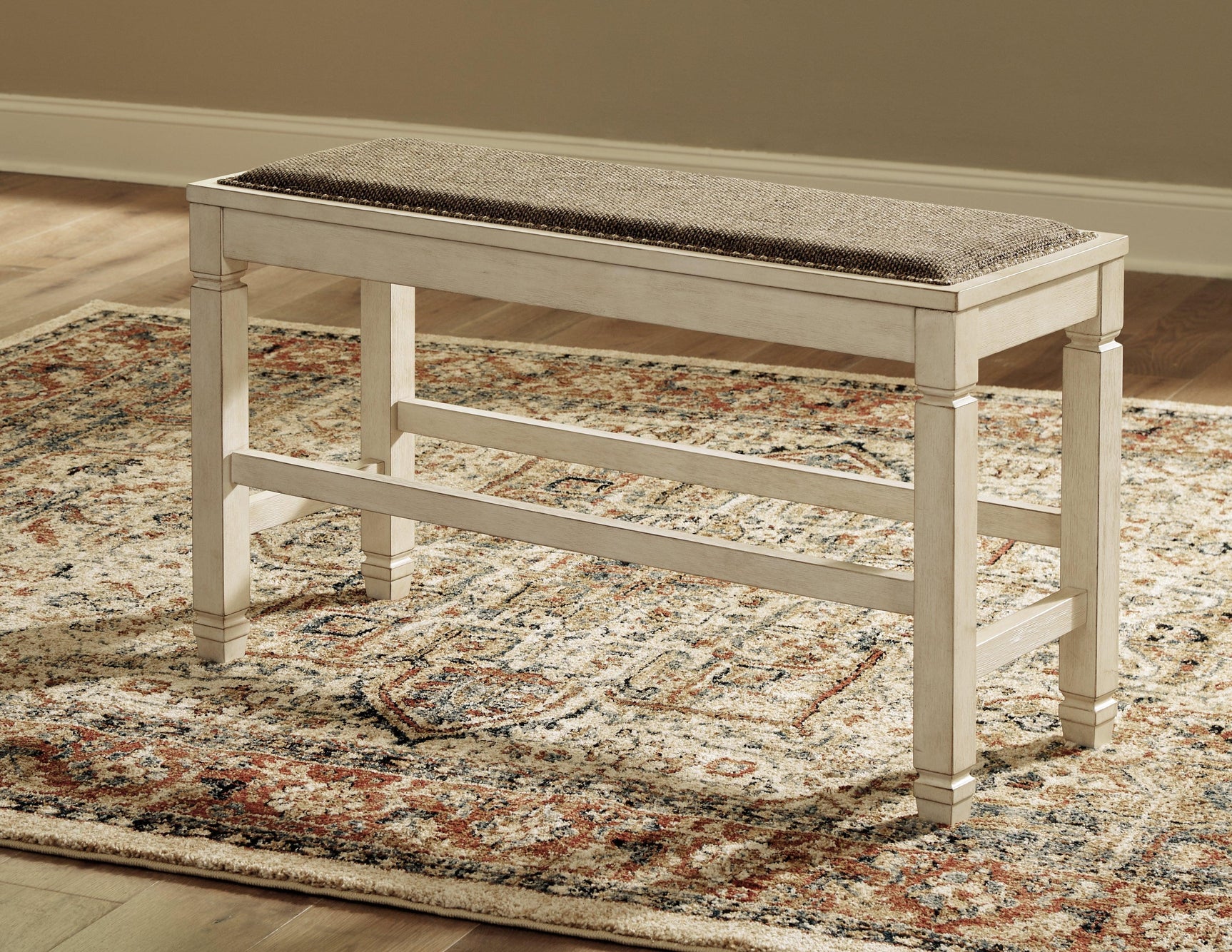 Bolanburg Two-tone Counter Height Dining Bench - Ella Furniture