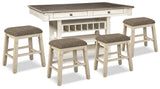 Bolanburg Two-tone Counter Height Dining Table and 4 Barstools