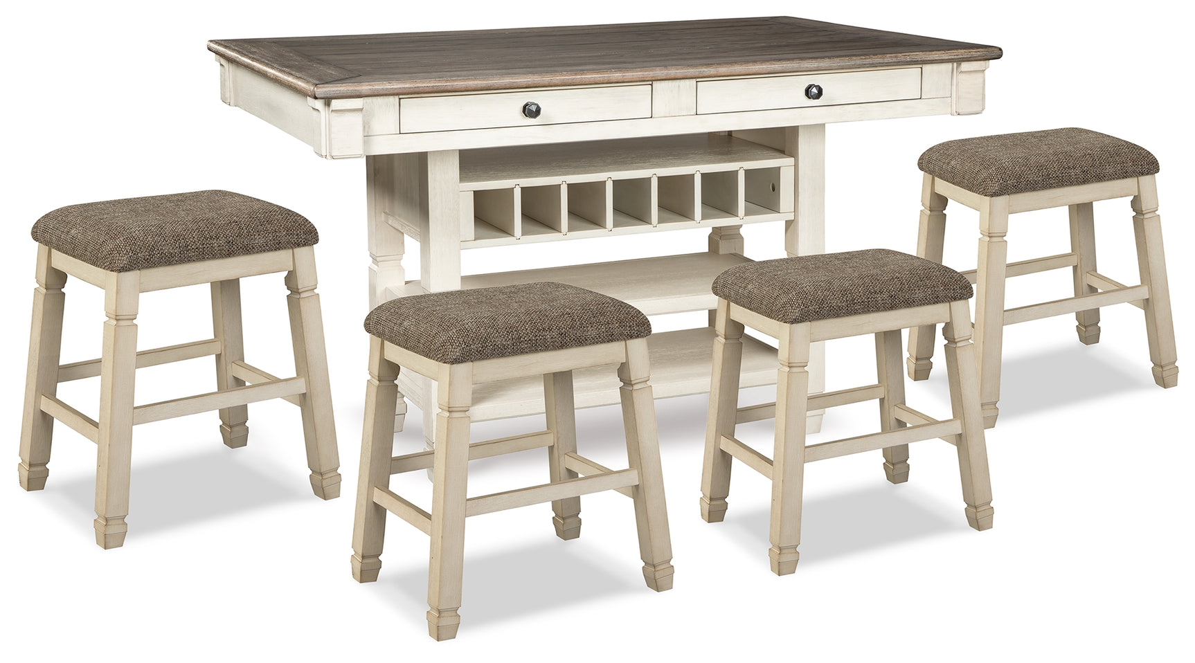 Bolanburg Two-tone Counter Height Dining Table and 4 Barstools