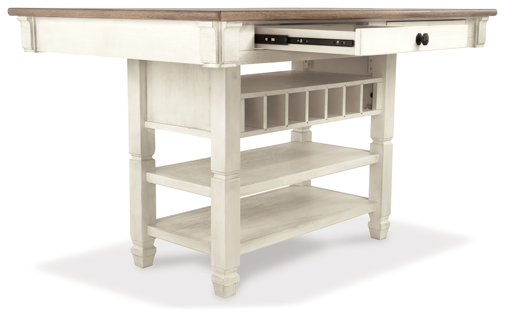 Bolanburg Two-tone Counter Height Dining Table and 4 Barstools and Bench