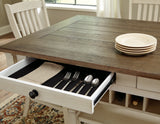 Bolanburg Two-tone Counter Height Dining Table and 4 Barstools and Bench