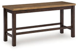 Rylandeen Light Brown/Dark Brown Counter Height Dining Bench
