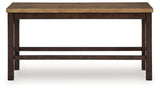 Rylandeen Light Brown/Dark Brown Counter Height Dining Bench