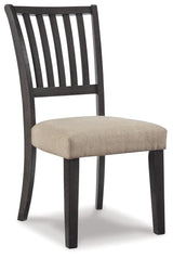 Baylow Beige/black Dining Chair - Ella Furniture