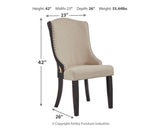 Baylow Cream/black Dining Chair - Ella Furniture