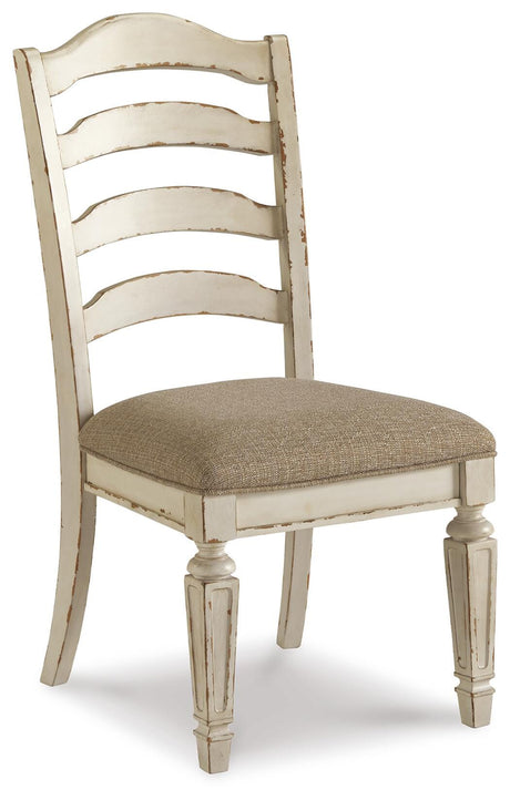 Realyn Chipped White Dining Set 2 from Ella Furniture