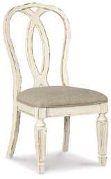 Realyn Chipped White Dining Chair - Ella Furniture