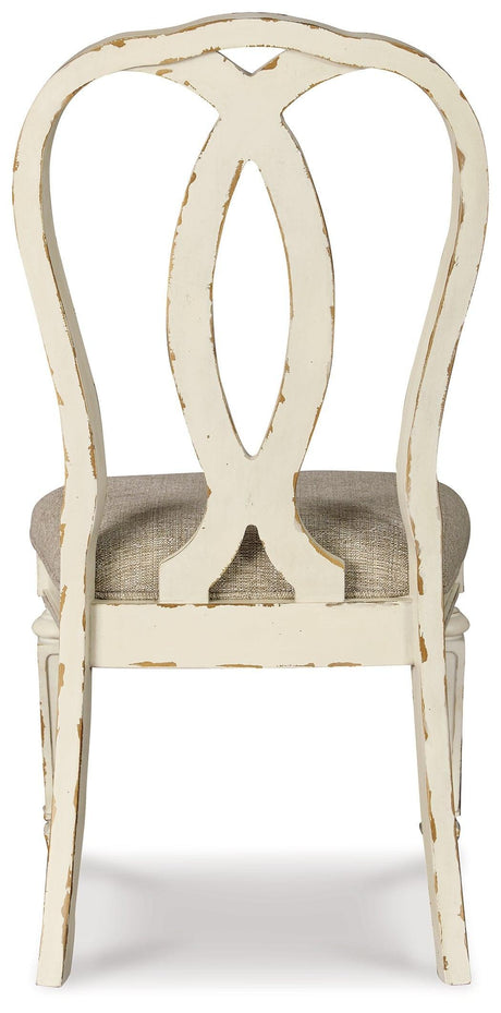 Realyn Chipped White Dining Chair - Ella Furniture