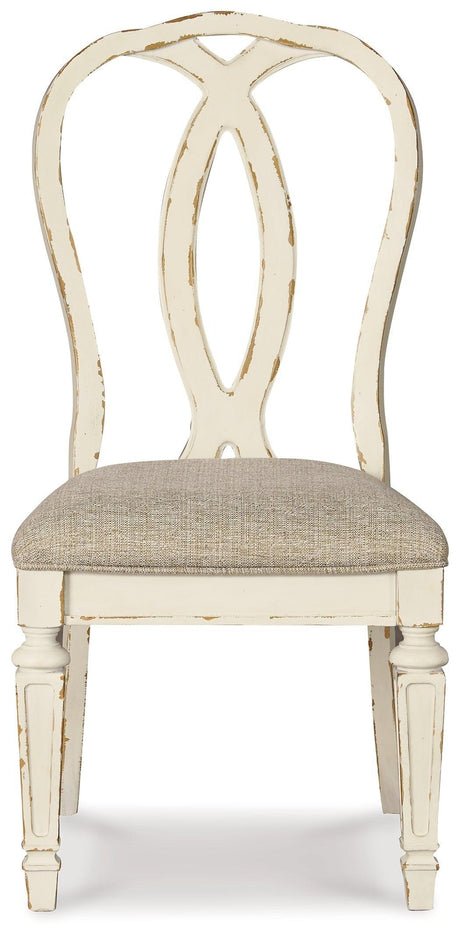 Realyn Chipped White Dining Chair - Ella Furniture