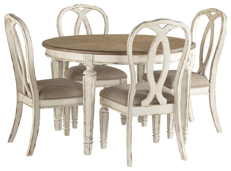 Realyn Chipped White Dining Set view 2