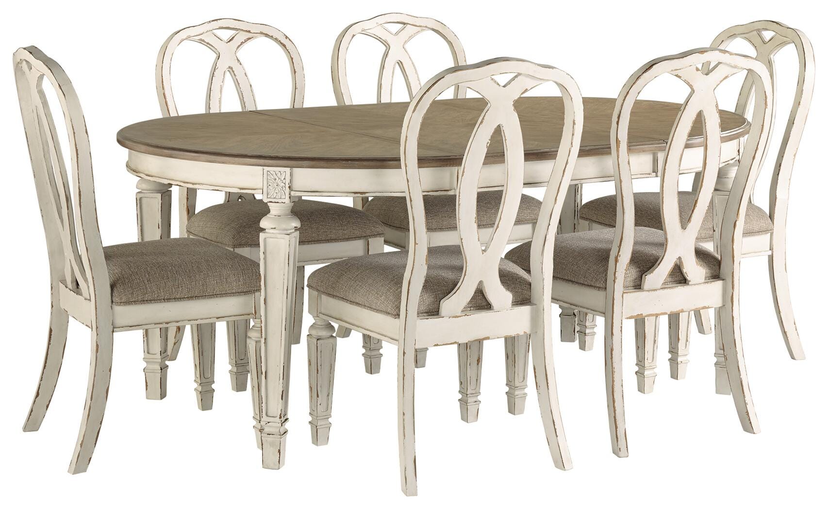 Realyn Chipped White Dining Set view 3