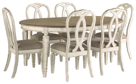 Realyn Chipped White Dining Set view 3