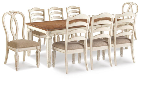 Realyn Chipped White Dining Set 2 view 5