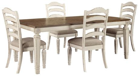 Realyn Chipped White Dining Set 2 view 4