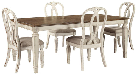 Realyn Chipped White Dining Set 2 view 2