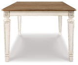 Realyn Chipped White Dining Extension Table D743-45 - Ella Furniture
