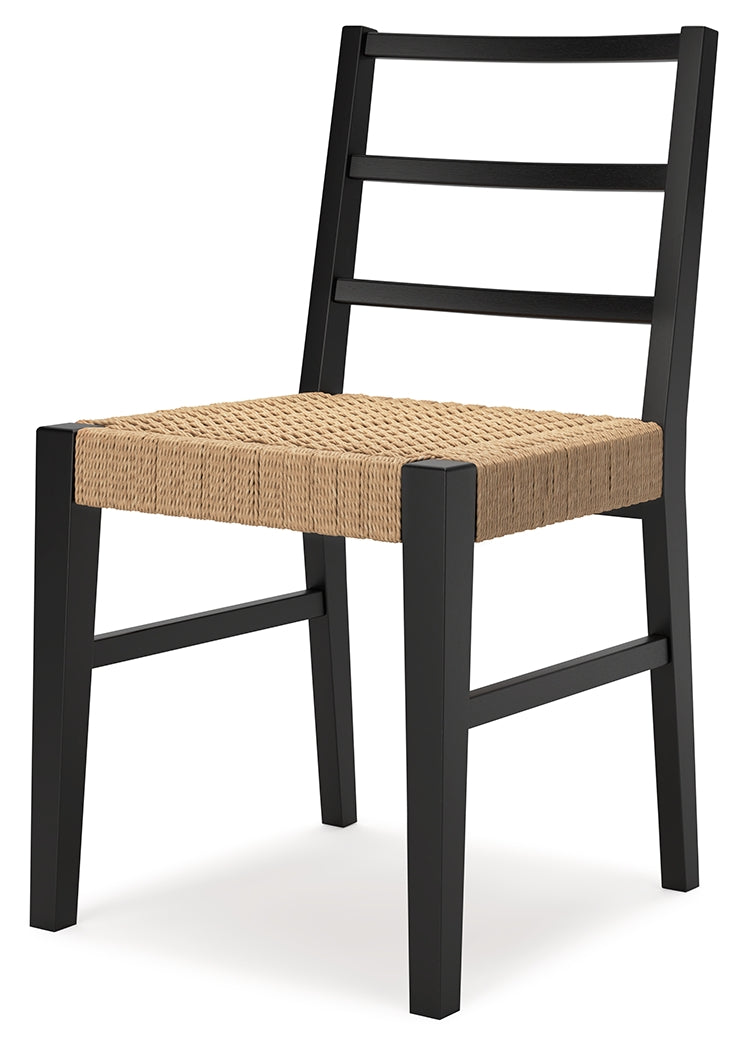 Isanti Light Brown/Black Dining Chair